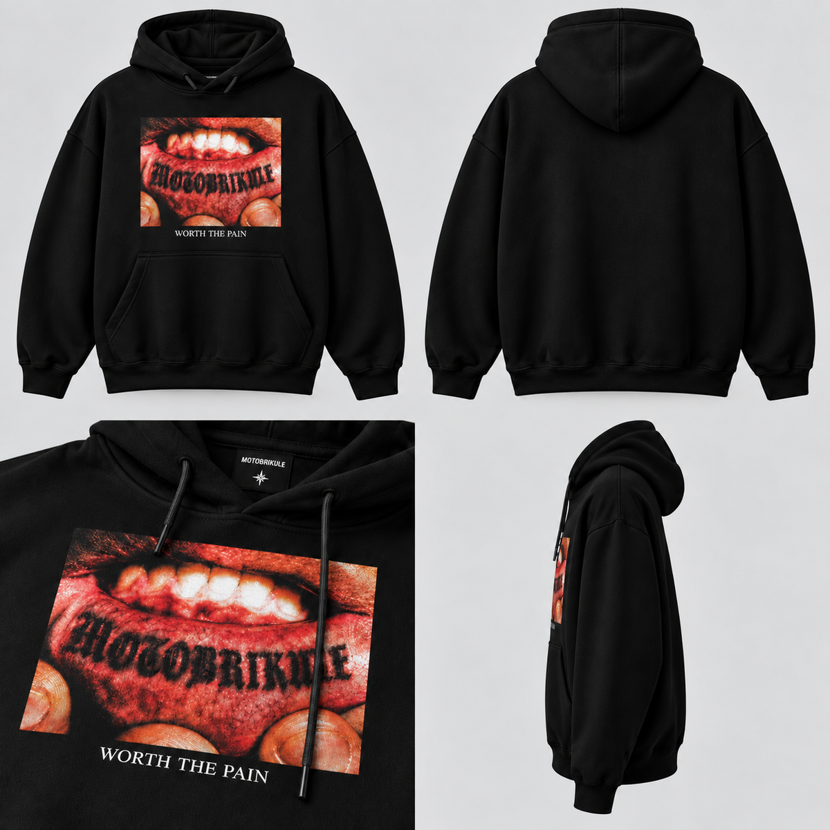 MOTOBRIKULE — WORTH THE PAIN HOODIE